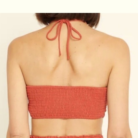 NWT Women’s Linen Blend Bandeau Halter top by Kourt - Picture 2 of 5